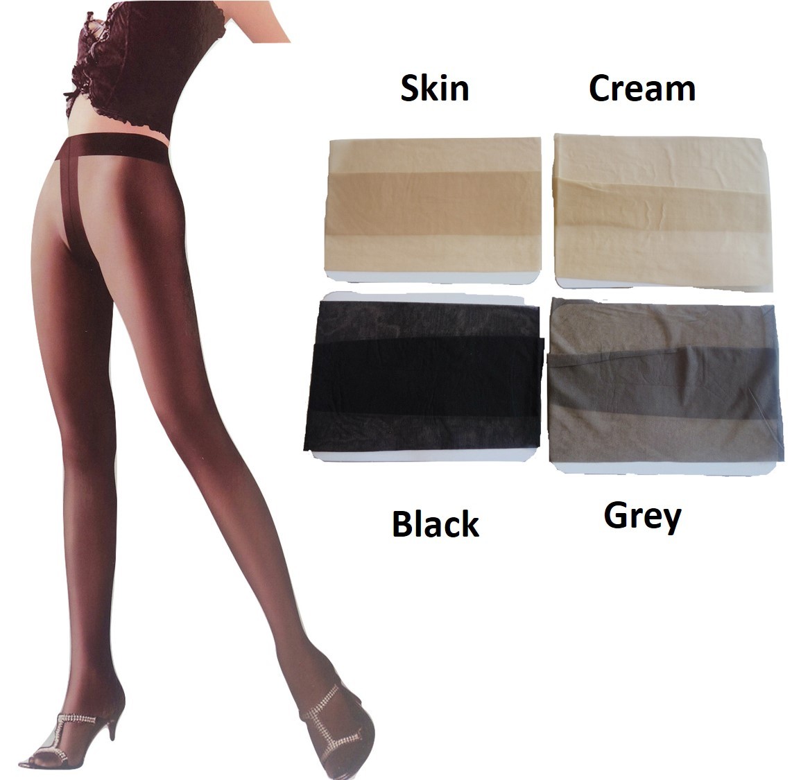 T Crotch Sheer Stocking Pantyhose 