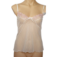 Embroidered Mesh Camisole
