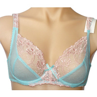 Embroidered Mesh Bra 