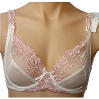 Embroidered Mesh Bra