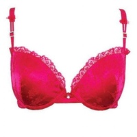Little Minx Lillian Jacquard Satin Plunge Bra 