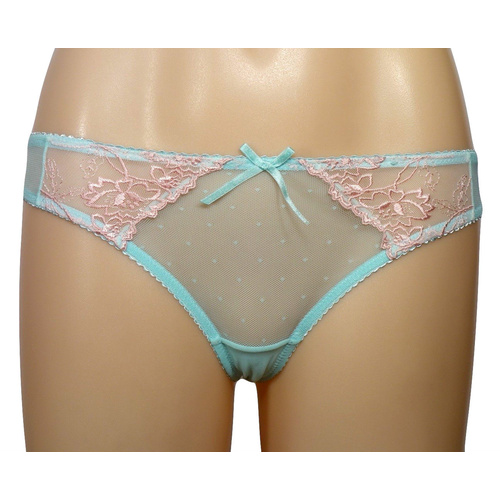 Embroidered Mesh G-String