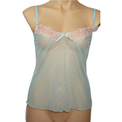 Embroidered Mesh Camisole