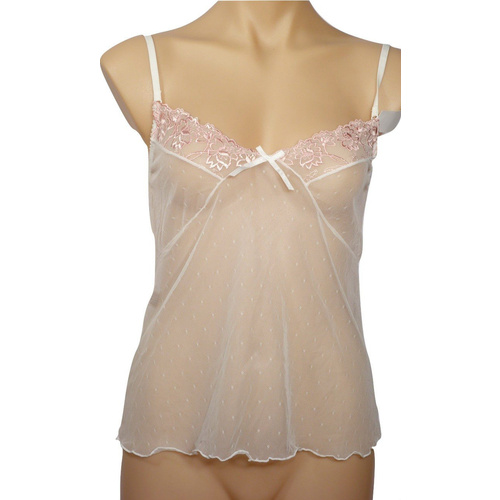 Embroidered Mesh Camisole
