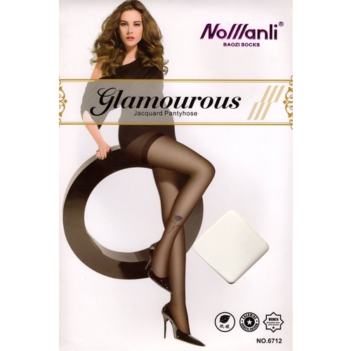 Sheer Jacquard Pattern Stocking